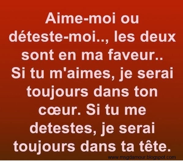 Message d amour